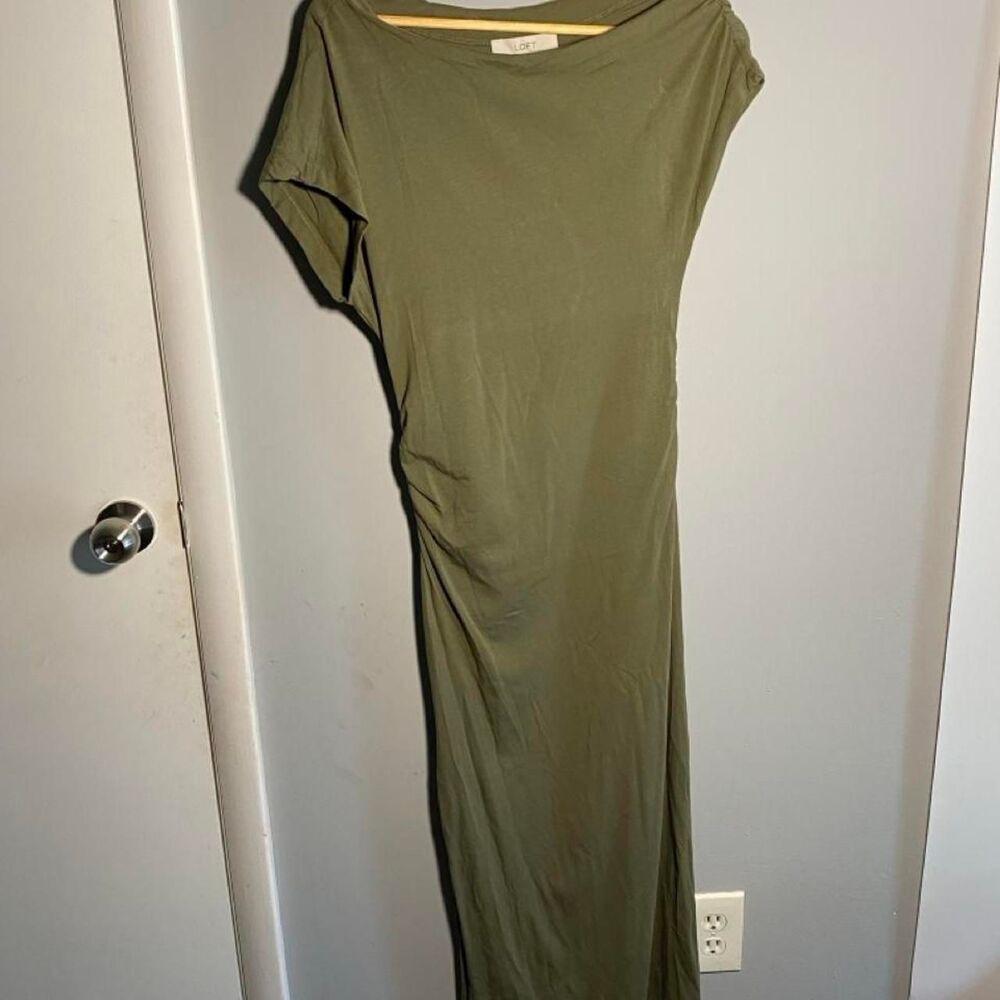 Loft Women's Green and Khaki Dress